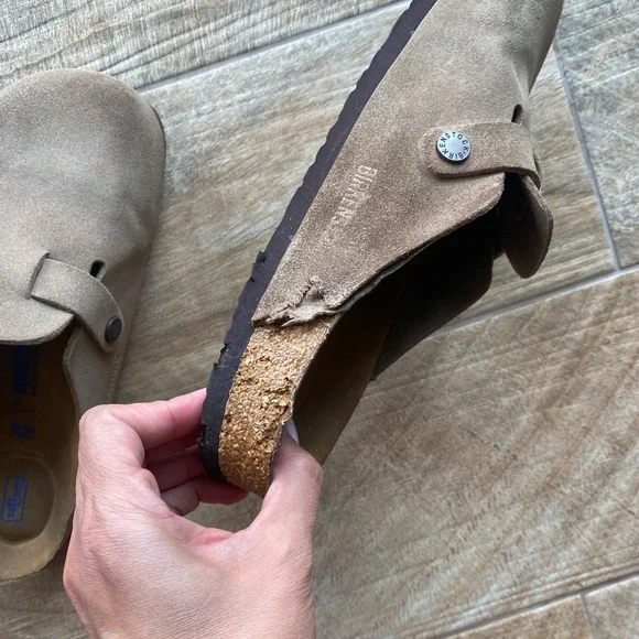 Birkenstock Tan Suede Mules - Picture 3 of 4